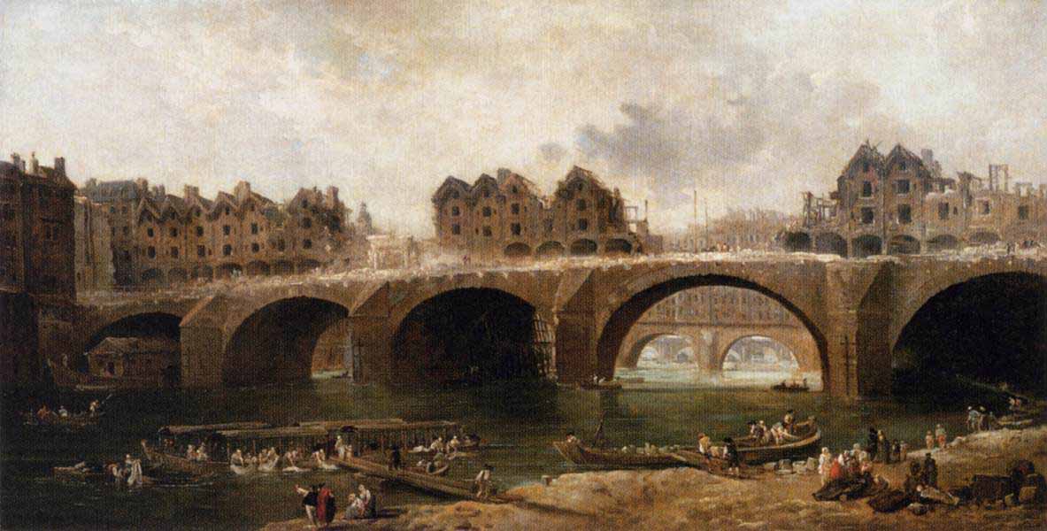 Demolition of the Houses on the Pont Notre Dame in 1786